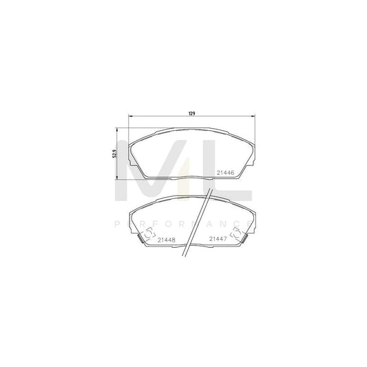 Hella 8DB 355 006-301 Brake Pad Set With Acoustic Wear Warning