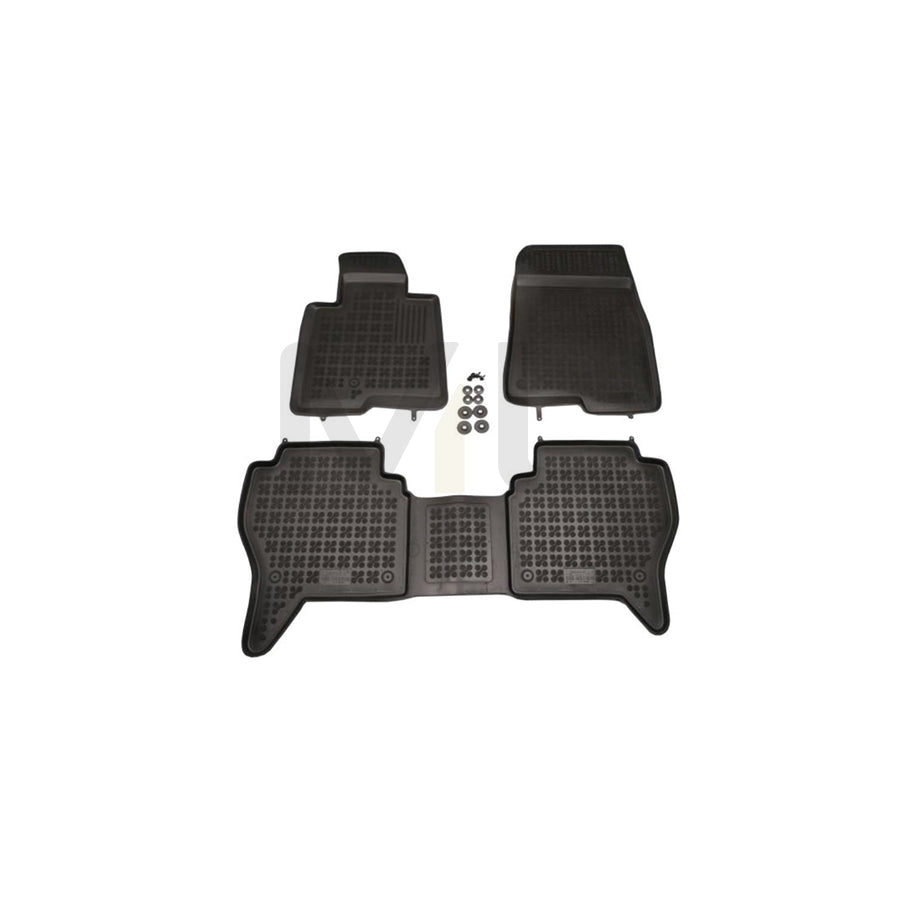 REZAW PLAST 202304 Floor mat set Elastomer, Front and Rear, Black