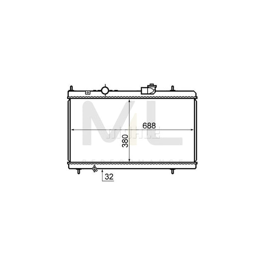 MAHLE ORIGINAL CR 800 000S Engine radiator Brazed cooling fins, Automatic Transmission | ML Performance Car Parts