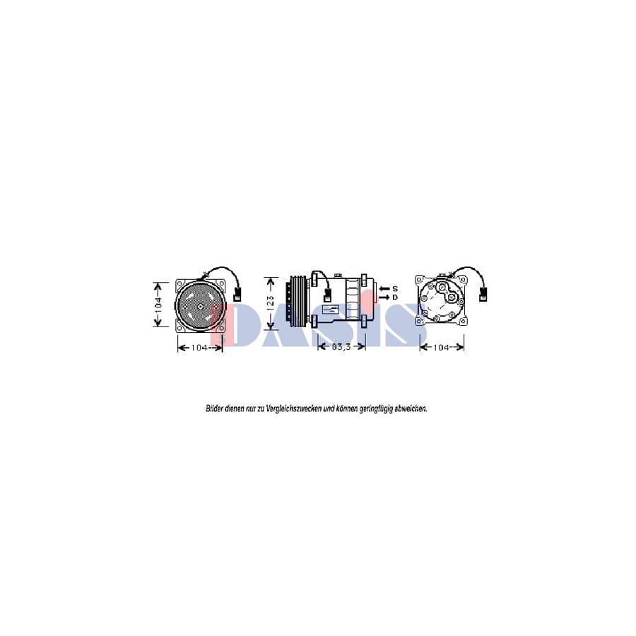 AKS Dasis 850484N Compressor, Air Conditioning