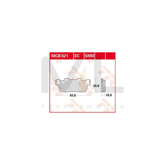 TRW Sinter Maxi Scooter Mcb821Srm Brake Pad Set | ML Performance Car Parts