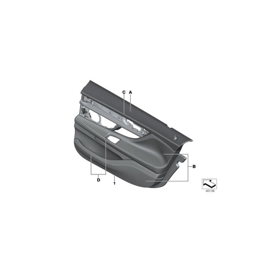 Genuine BMW 51427991281 G12 Door Lining Leather Rear Left INDIVIDUAL (Inc. 740Le, 740i & 730Ld) | ML Performance US