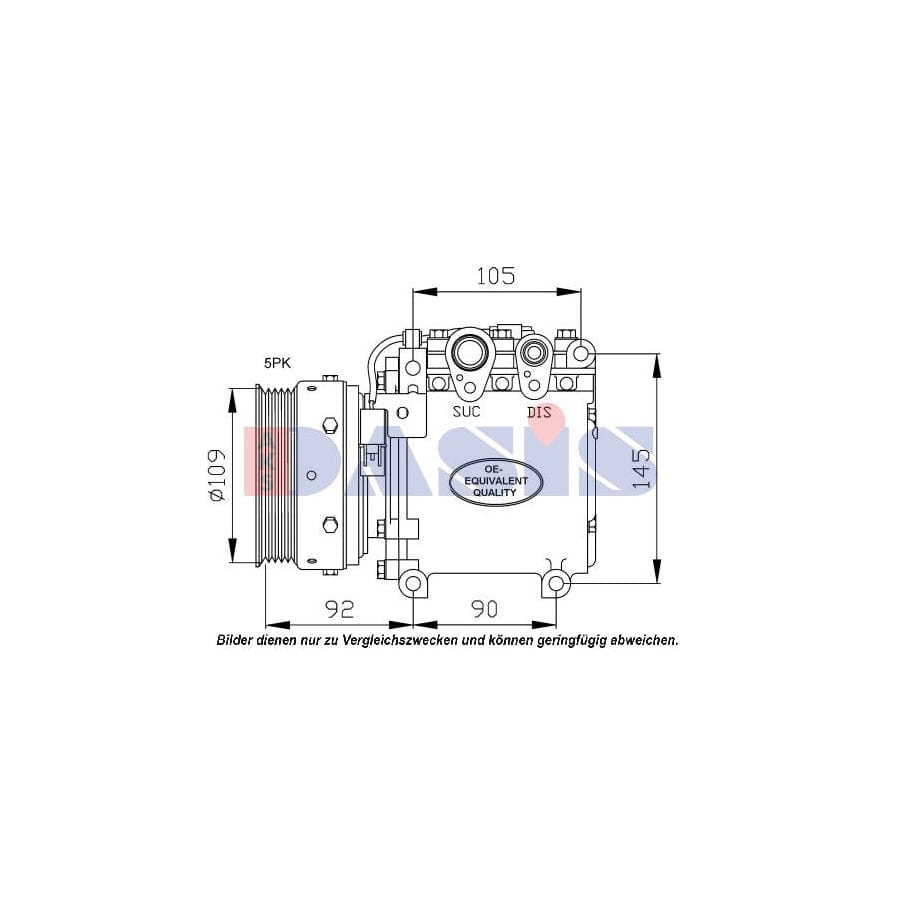 AKS Dasis 851647N Compressor, Air Conditioning