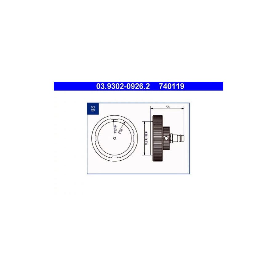 ATE 03.9302-0926.2 Breather Pipe