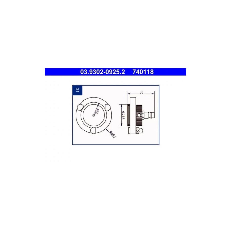 ATE 03.9302-0925.2 Breather Pipe