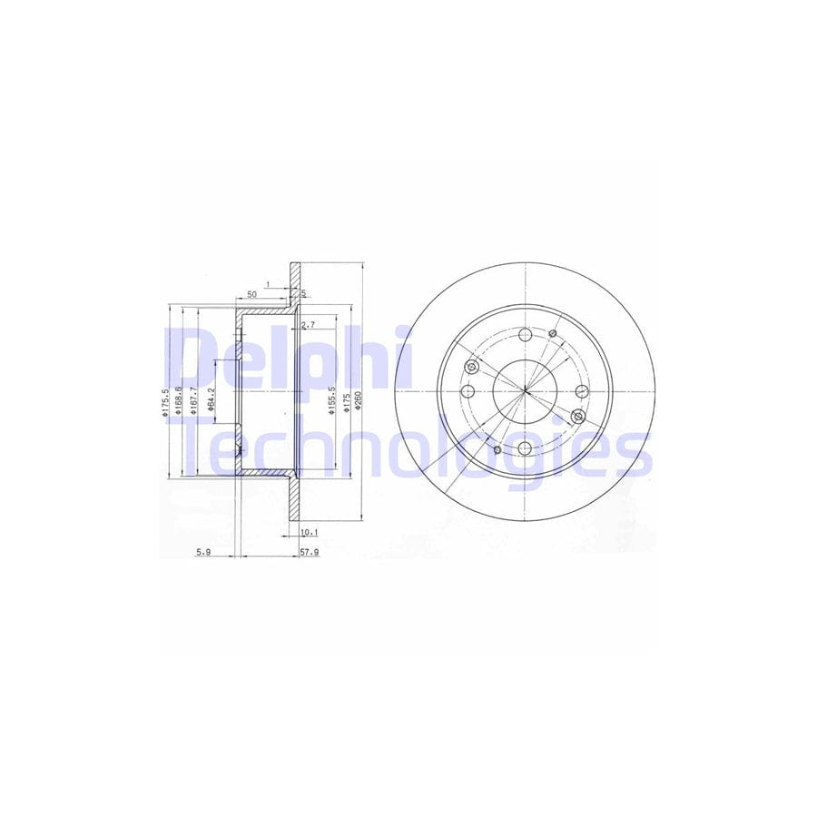 Delphi Bg3677 Brake Disc For Honda Accord