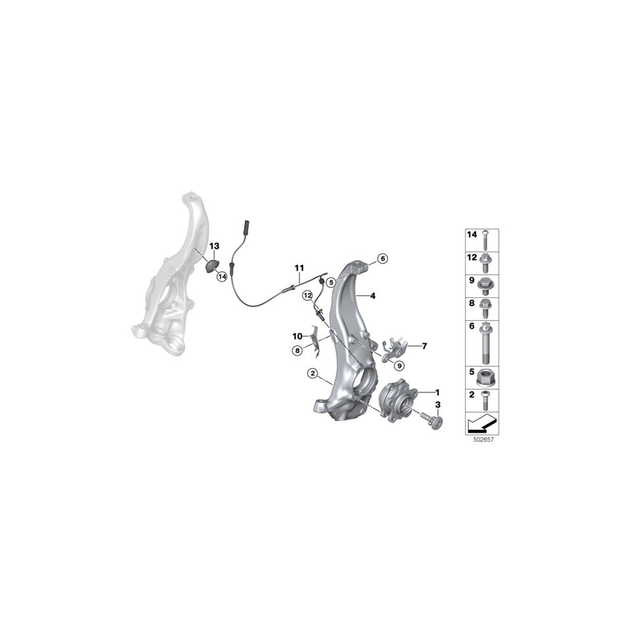 Genuine BMW 31206884380 G12 G11 G32 Carrier, Right (Inc. 730dX, 750LiX & 640dX) | ML Performance US Car Parts
