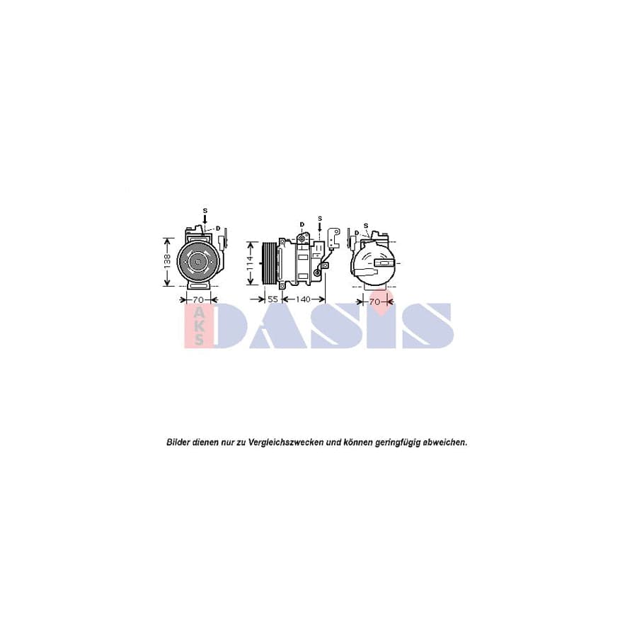 AKS Dasis 851646N Compressor, Air Conditioning