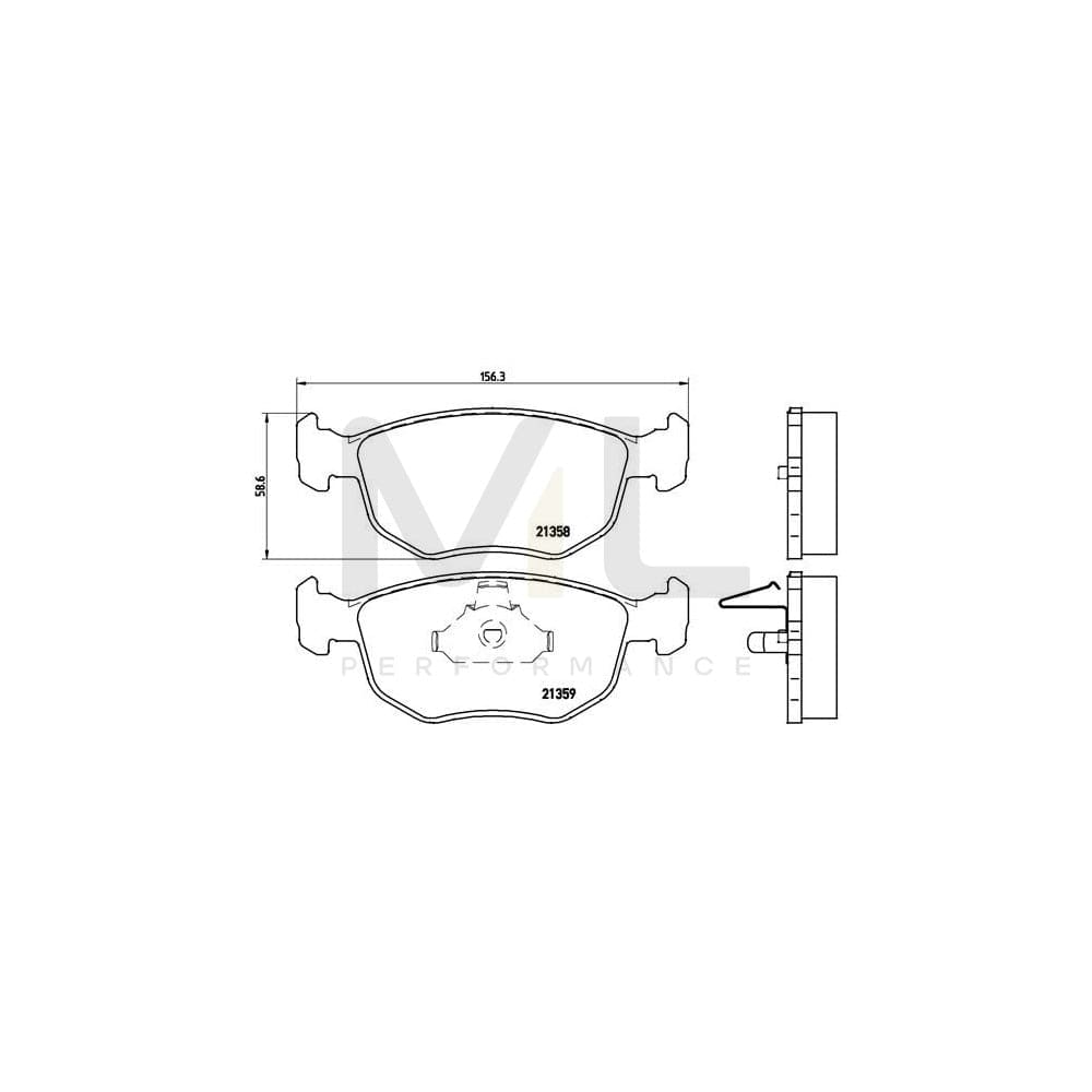 Brembo P 24 069 Brake Pad Set Excl. Wear Warning Contact | ML Performance Car Parts