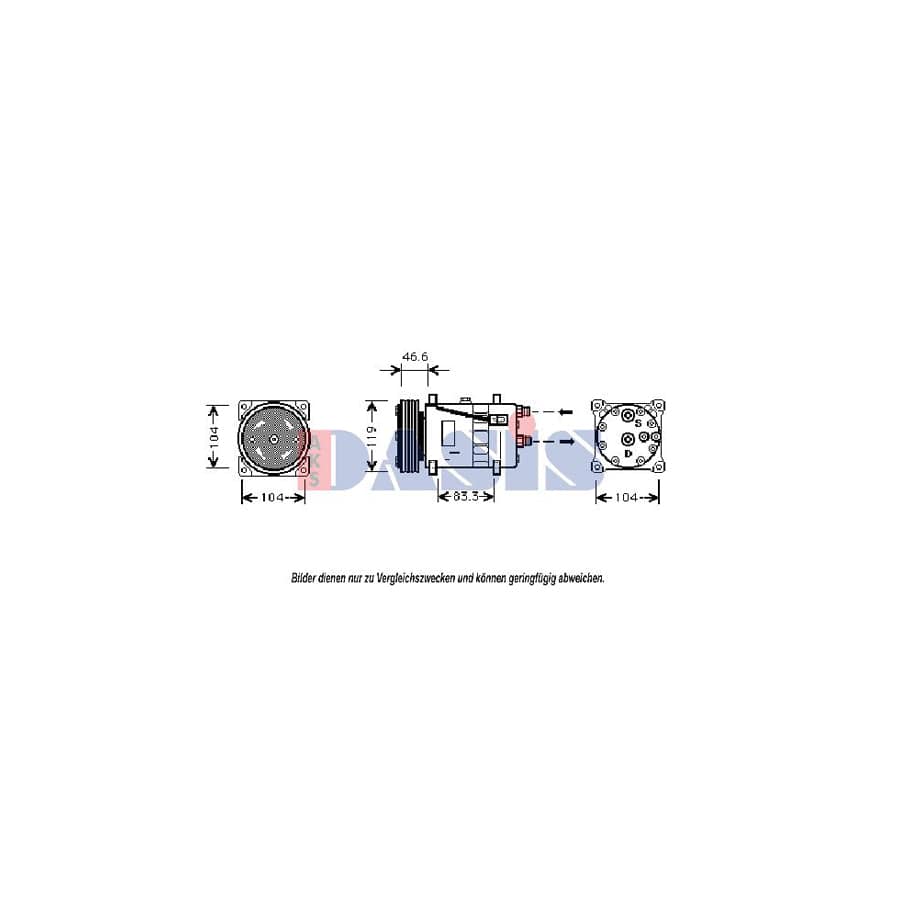 AKS Dasis 850485N Compressor, Air Conditioning