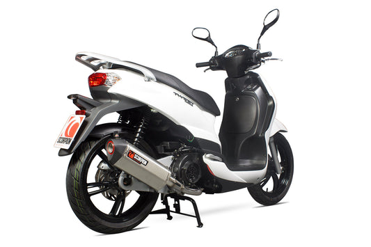 Scorpion RPG104SEO Peugeot Tweet 125 Serket Parallel Full System - Brushed Stainless Steel Sleeve | ML Performance US US