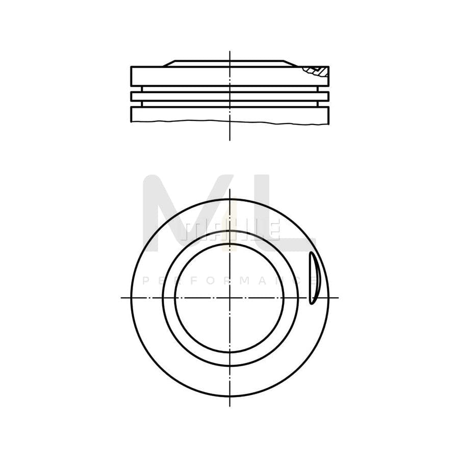 MAHLE ORIGINAL 082 27 01 Piston for BMW 3 Series 80,25 mm, without cooling duct | ML Performance Car Parts