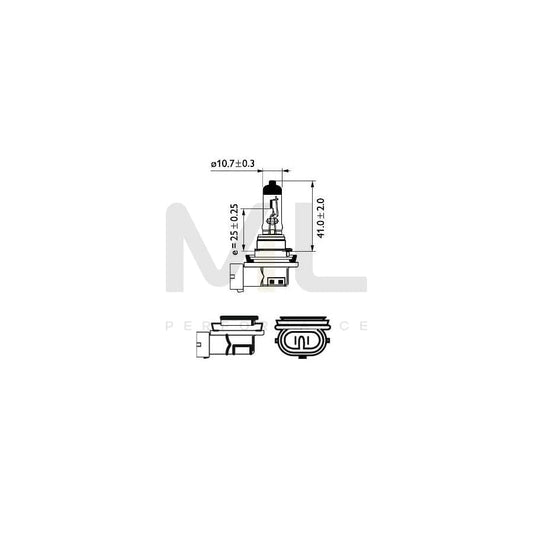 PHILIPS 12360WVUB1 Bulb, spotlight H8 12V 35W PGJ19-1 Halogen | ML Performance Car Parts