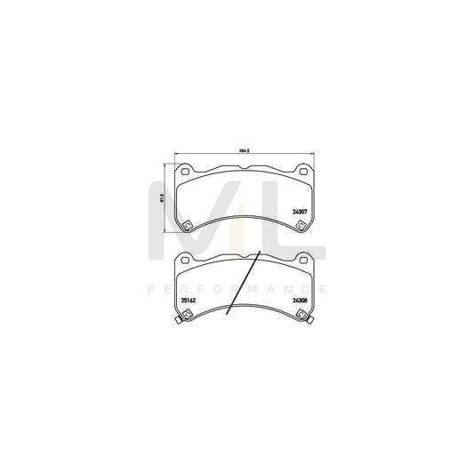 Brembo P 83 146 Brake Pad Set For Lexus Is Ii Saloon (Xe20) With Acoustic Wear Warning | ML Performance Car Parts