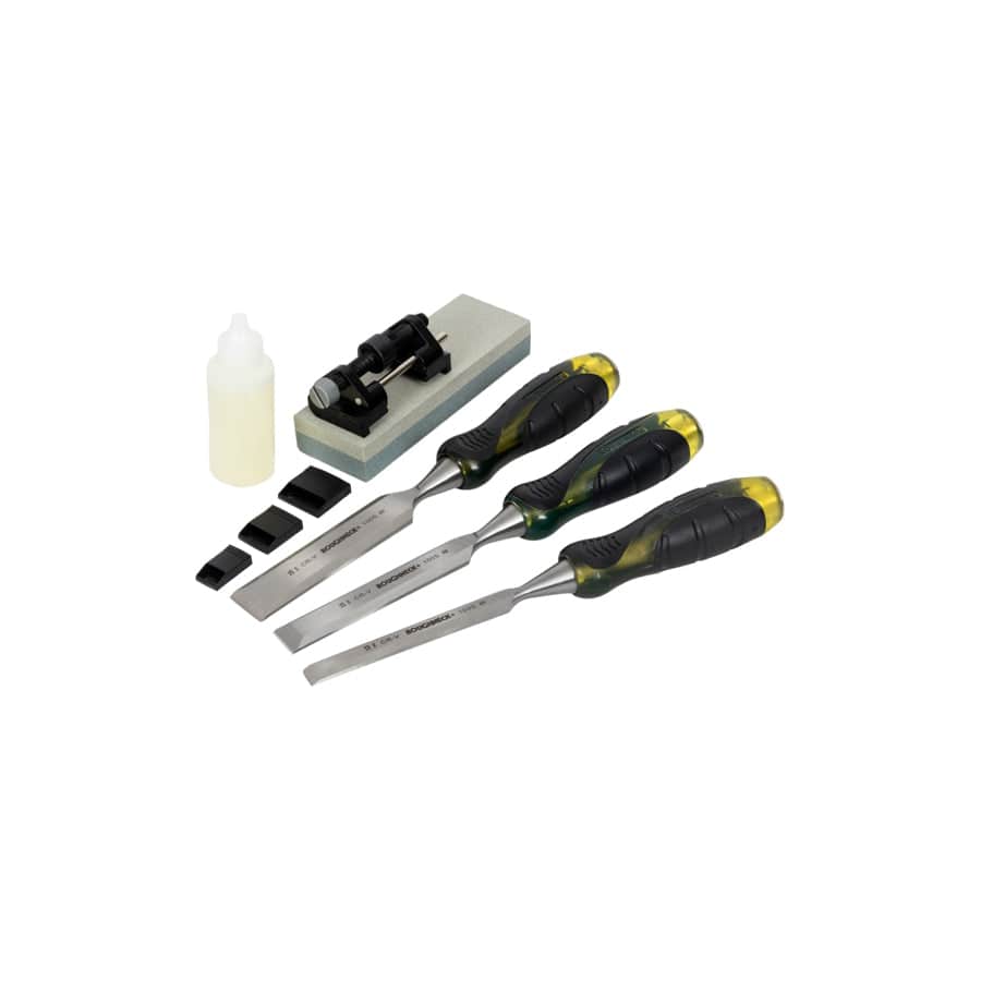 Roughneck ROU30165 Bevel Edge Chisel & Sharpening Kit, 6 piece