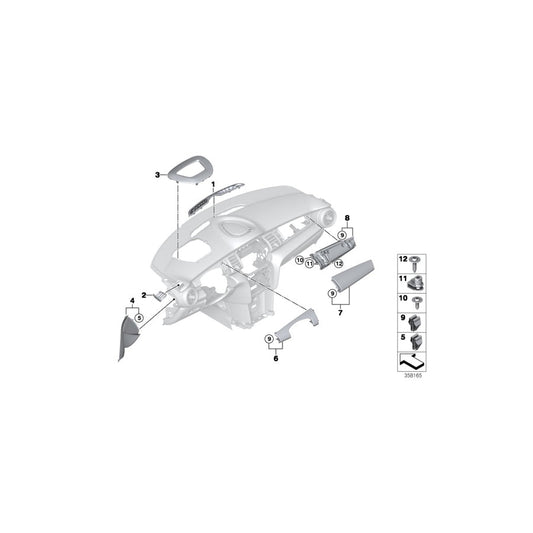 Genuine BMW Mini 51459262363 F56 Trim Panel, I-Panel, Outer Left (Inc. One First, Cooper S & Cooper D) | ML Performance US Car Parts