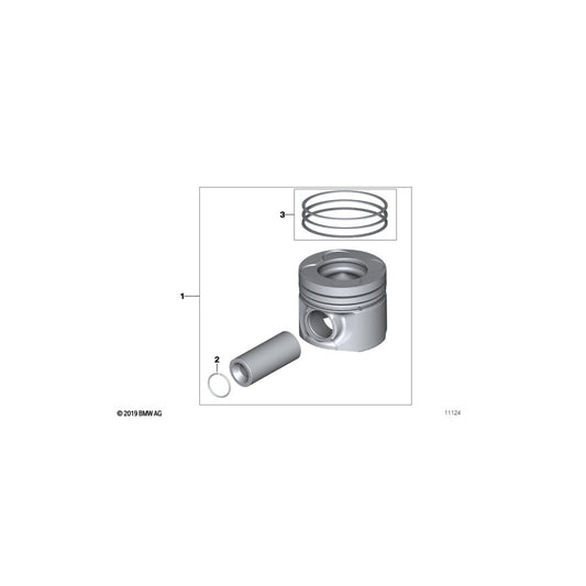 Genuine BMW 11257798370 E83 E90 E71 Repair Kit Piston Rings (Inc. 330d, 730d & 325d) | ML Performance UK Car Parts