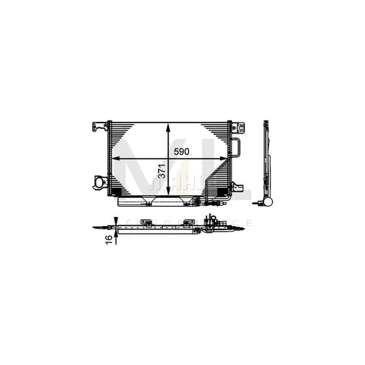 MAHLE ORIGINAL AC 662 000P Air conditioning condenser with dryer, with pressure switch | ML Performance Car Parts