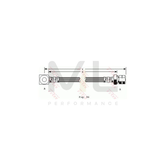 TRW PHD244 Brake Hose 416mm, M10x1 | ML Performance Car Parts