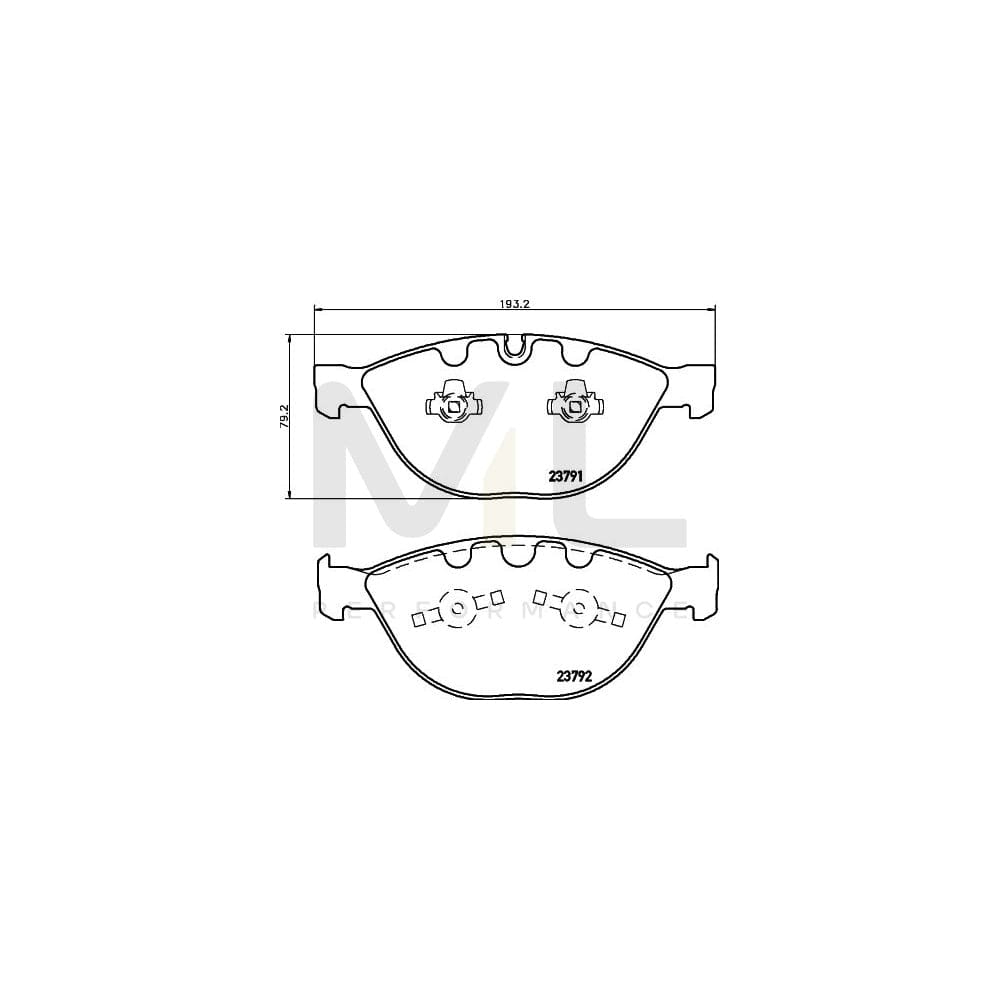 Hella 8DB 355 006-551 Brake Pad Set Prepared For Wear Indicator