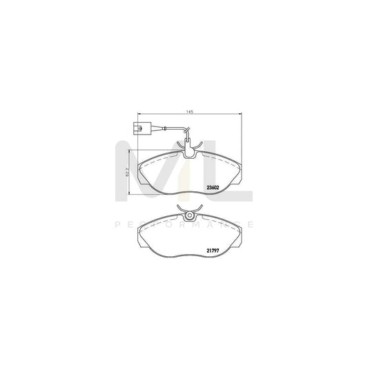 Hella 8DB 355 018-891 Brake Pad Set With Integrated Wear Warning Contact, With Brake Caliper Screws