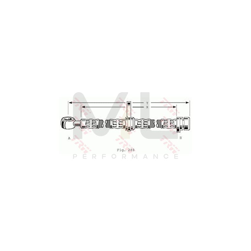 TRW PHD197 Brake Hose for HONDA PRELUDE 453mm | ML Performance Car Parts