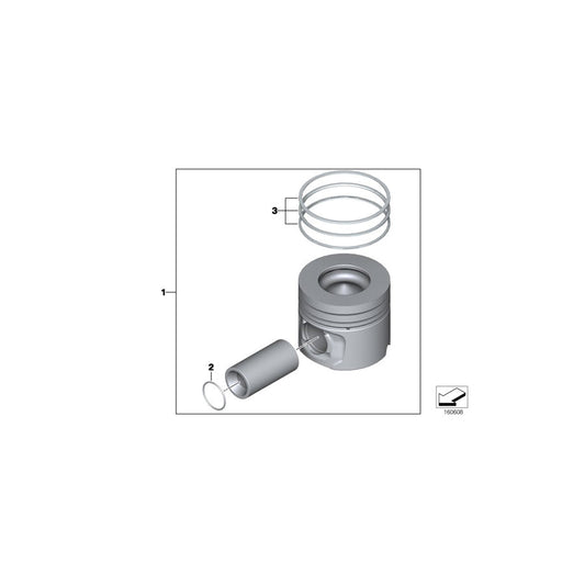 Genuine BMW 11257807291 E81 E88 E91 Repair Kit Piston Rings (+0,25) (Inc. X1 20d, X3 2.0d & 123d) | ML Performance UK Car Parts