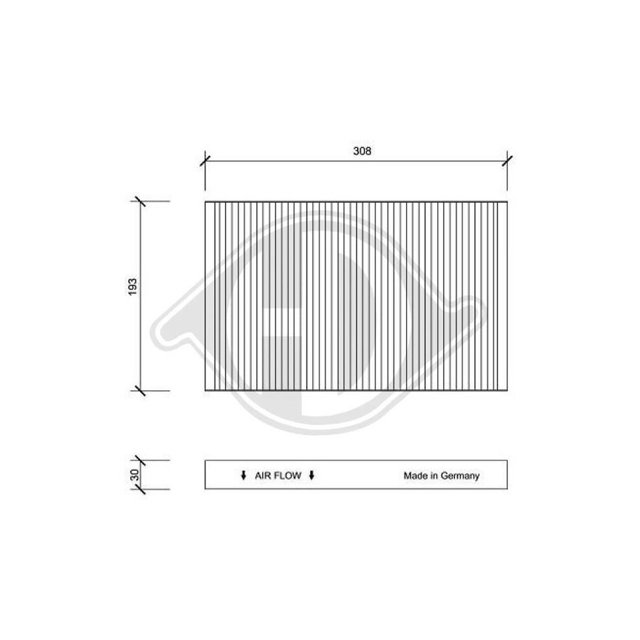 DIEDERICHS DCI0029 Pollen Filter