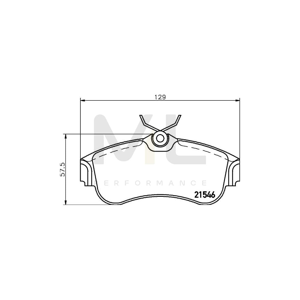 Hella 8DB 355 018-011 Brake Pad Set Not Prepared For Wear Indicator, With Brake Caliper Screws