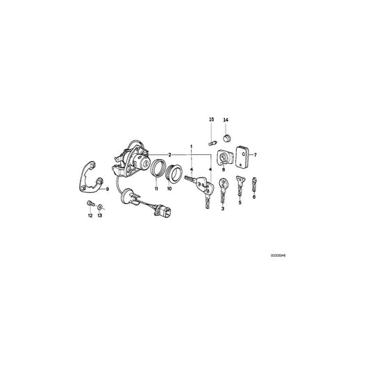 Genuine BMW 51212291607 Roadster Lock With Code, Left (Inc.  & Z1) | ML Performance US Car Parts