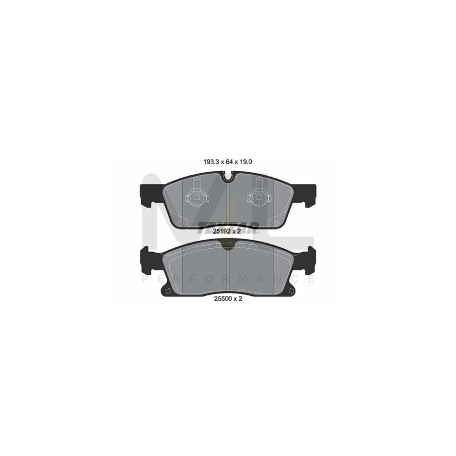 TEXTAR 2519201 Brake pad set prepared for wear indicator | ML Performance Car Parts