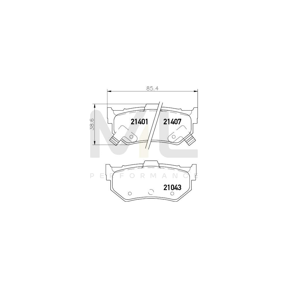 Hella 8DB 355 006-281 Brake Pad Set With Acoustic Wear Warning