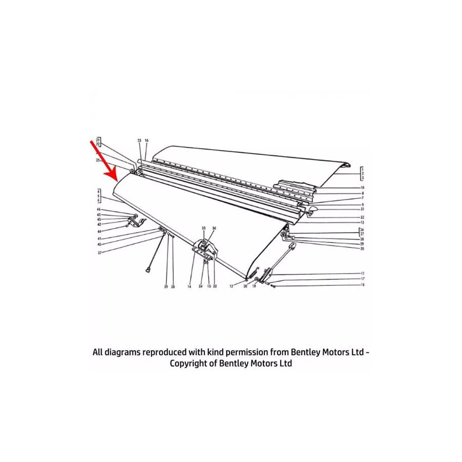 GENUINE Rolls-Royce RH2071 LH BONNET PANEL (Silver Cloud II)