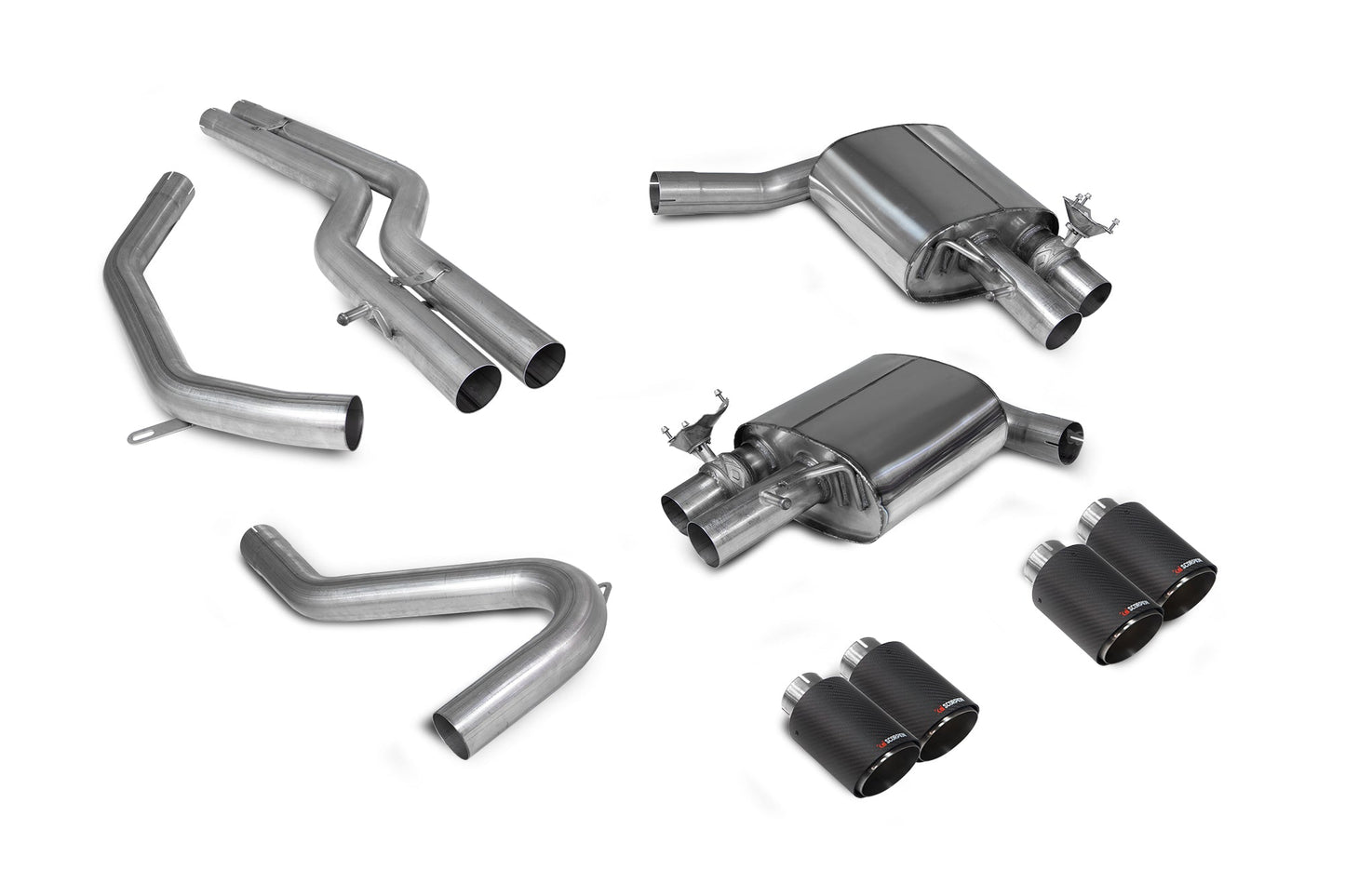 Scorpion SAUS088CF Audi S4 B9 Non-Resonated Half System | ML Performance US US