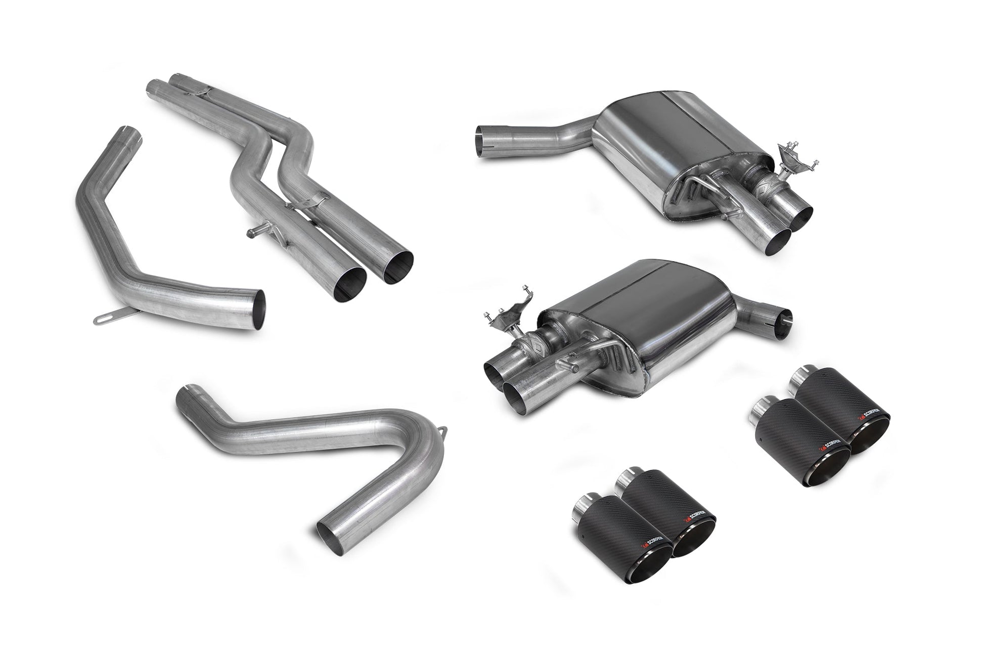 Scorpion SAUS088CF Audi S4 B9 Non-Resonated Half System | ML Performance US US