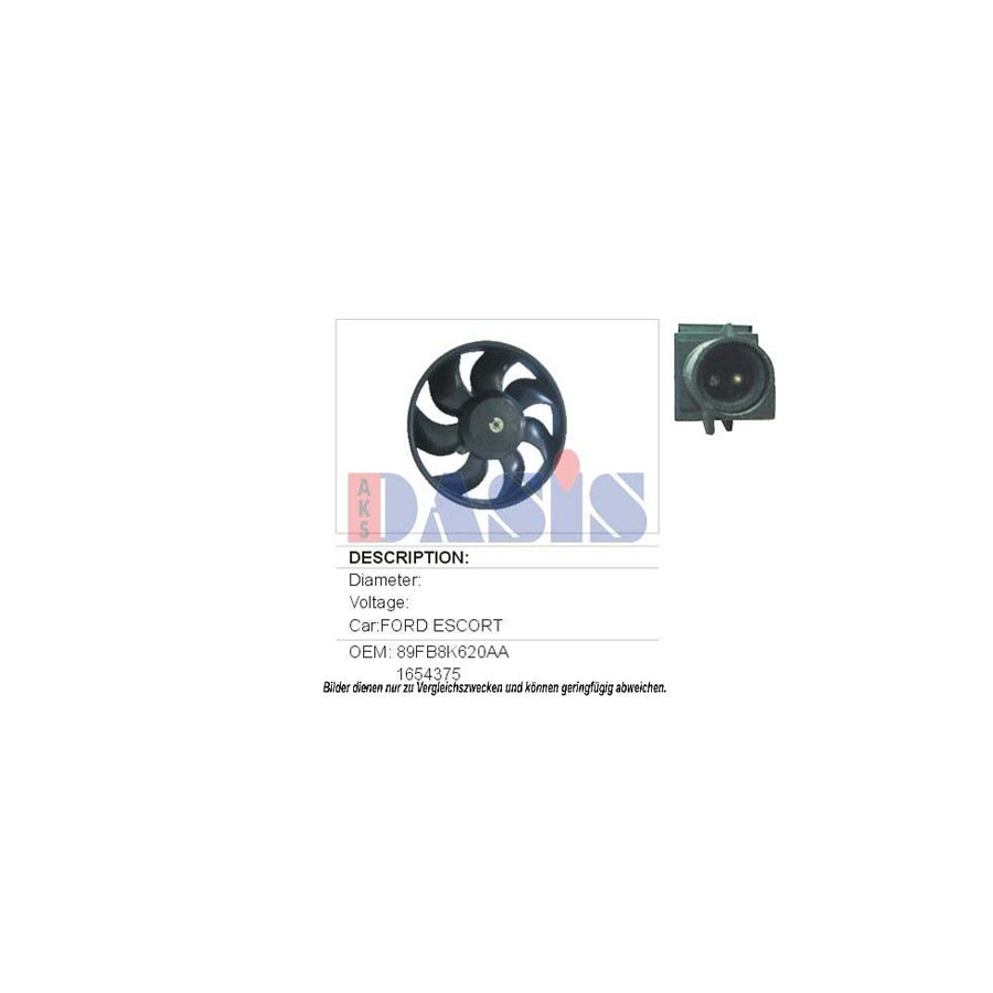 AKS Dasis 098150N Fan, Radiator for Ford Escort