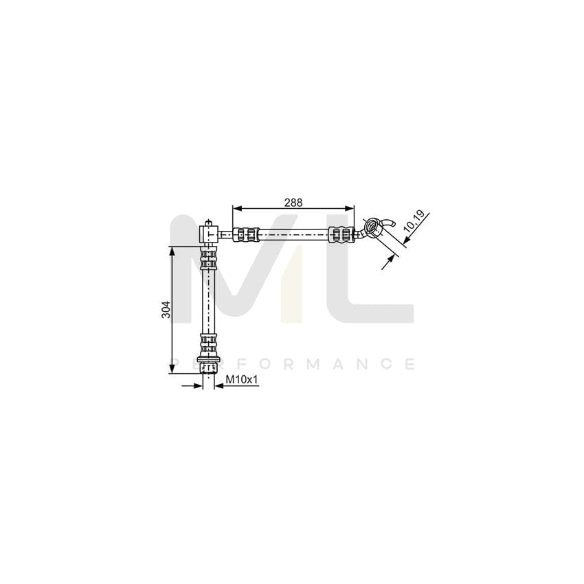 BOSCH 1 987 476 452 Brake Hose 643mm, M10x1 | ML Performance Car Parts