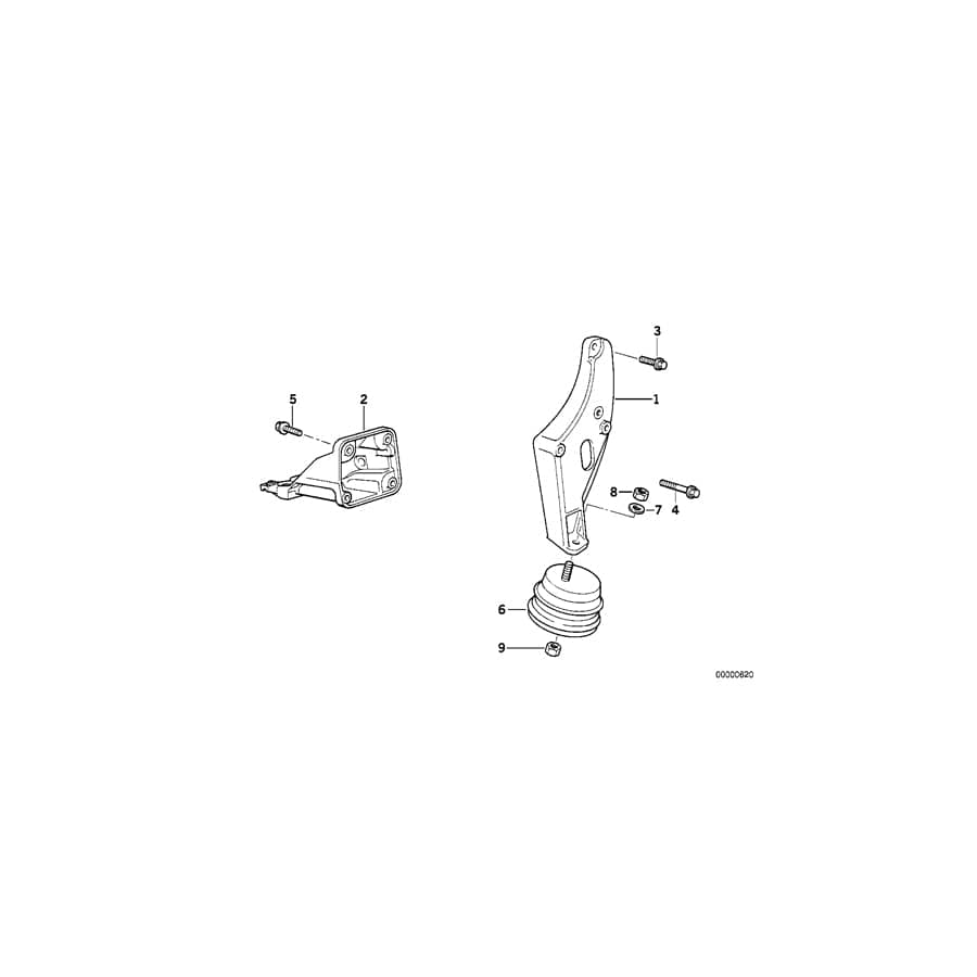 Genuine BMW 11811139424 E34 Supporting Bracket Left (Inc. 525td & 525tds) | ML Performance UK Car Parts