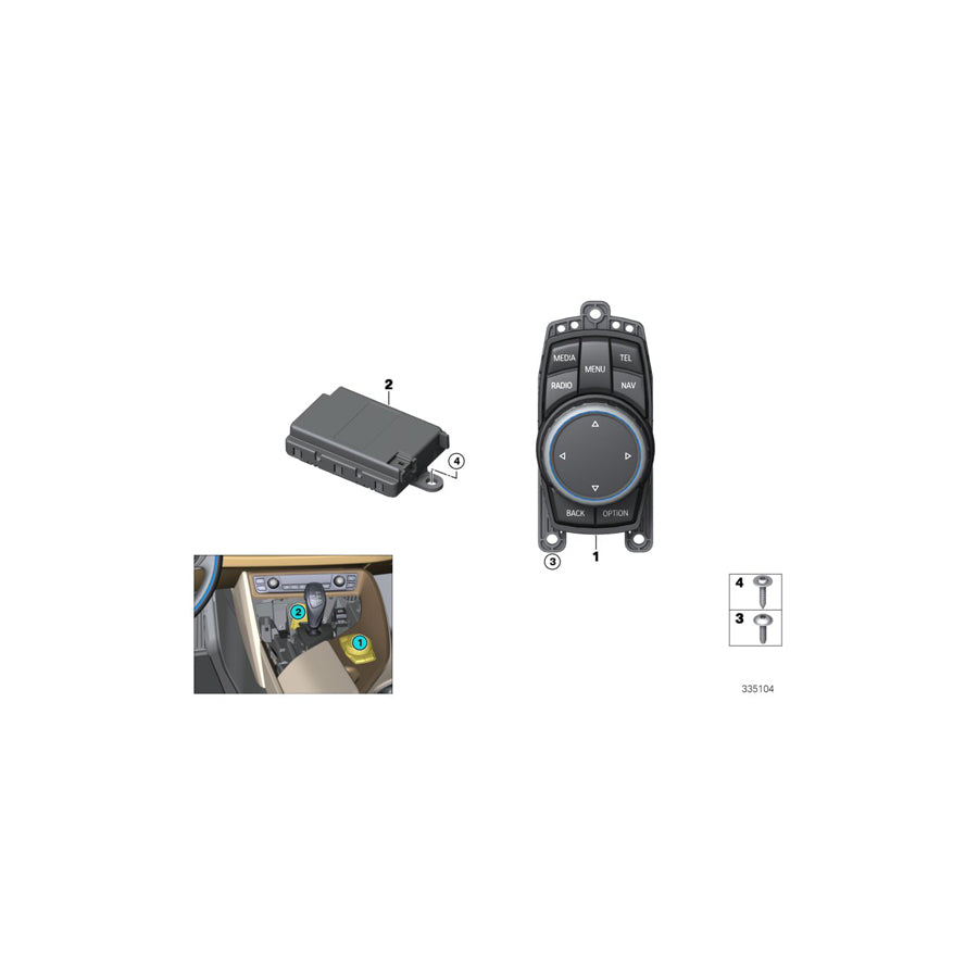 Genuine BMW 65826995614 Controller TOUCH (Inc. i8) | ML Performance US Car Parts
