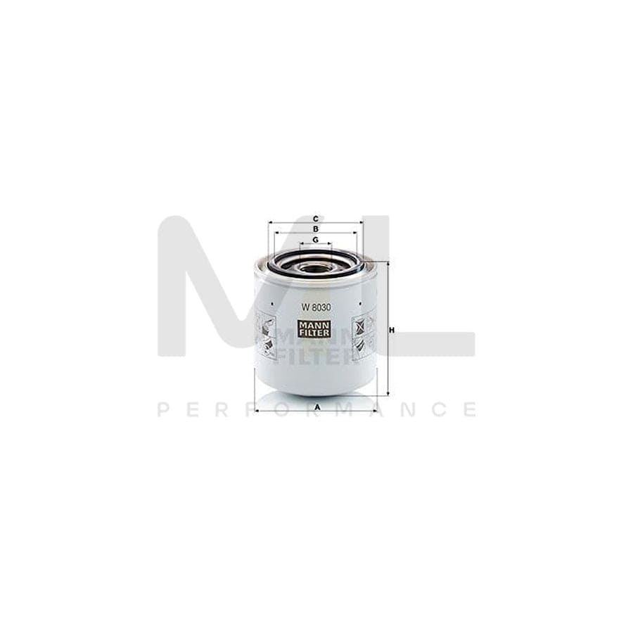 MANN-FILTER W 8030 Oil Filter Spin-on Filter