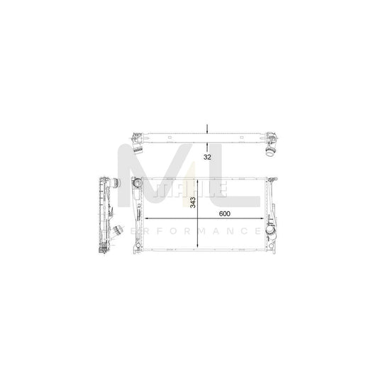 MAHLE ORIGINAL CR 1923 000P Engine radiator Brazed cooling fins | ML Performance Car Parts