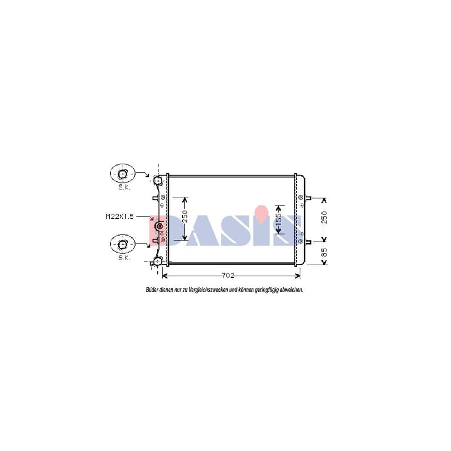 AKS Dasis 040027N Engine Radiator