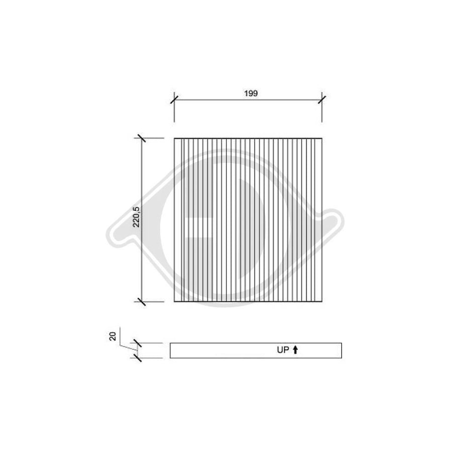 DIEDERICHS DCI0102 Pollen Filter