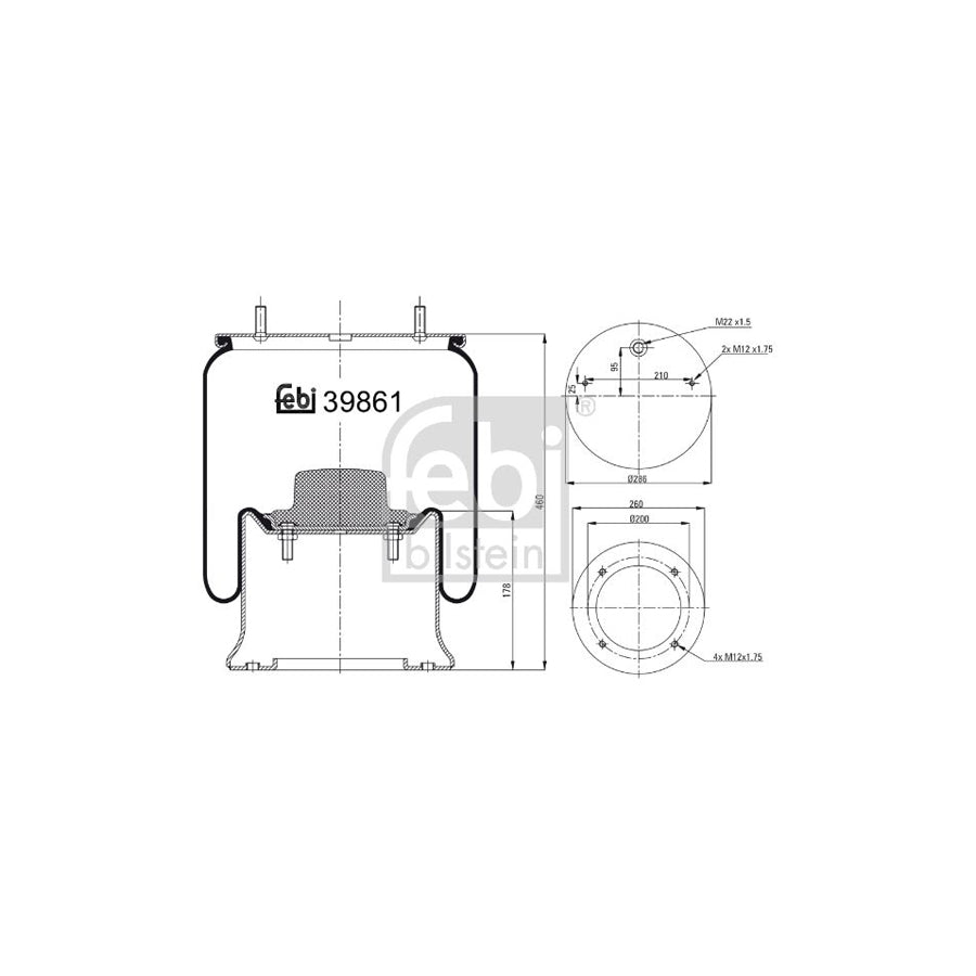 Febi Bilstein 39861 Boot, Air Suspension