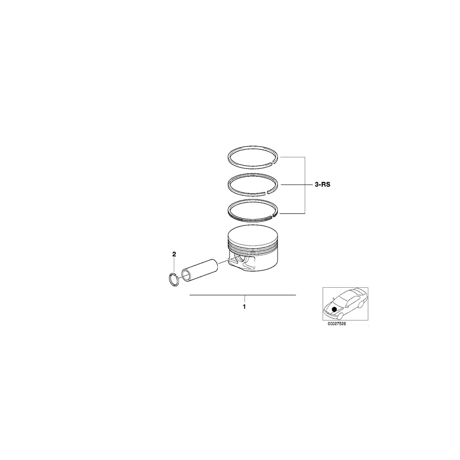 Genuine BMW 11257843753 E39 E52 Alusil Piston Rings Repair Kit (+0,20) (Inc. M5 & Z8) | ML Performance UK Car Parts