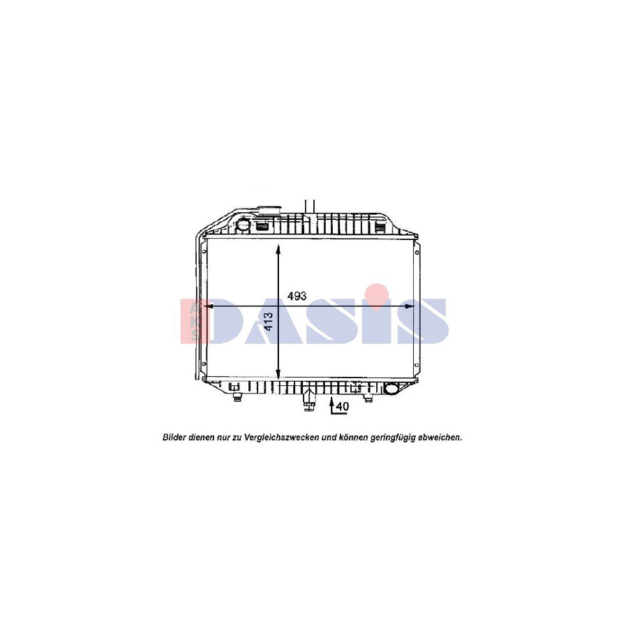 AKS Dasis 134002N Engine Radiator Suitable for Mercedes-Benz 100