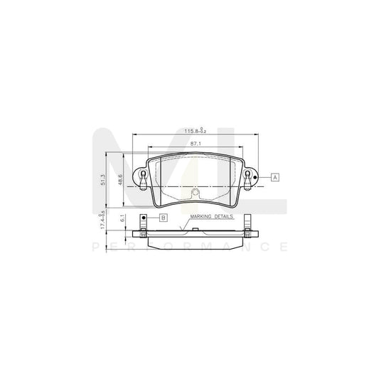 Bosch 0986Tb2401 Brake Pad Set Excl. Wear Warning Contact, With Accessories  | ML Performance Car Parts
