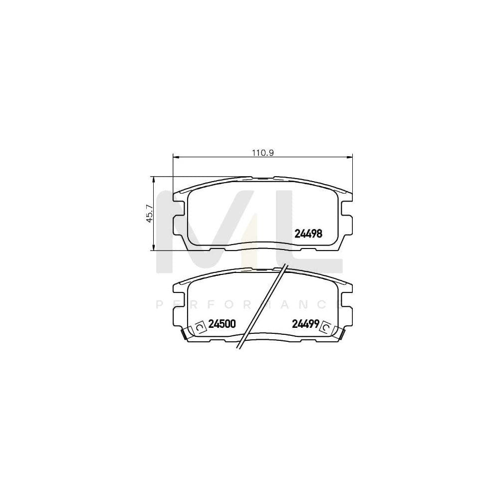 Hella 8DB 355 012-951 Brake Pad Set With Acoustic Wear Warning