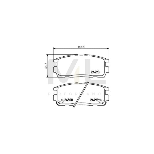 Hella 8DB 355 012-951 Brake Pad Set With Acoustic Wear Warning