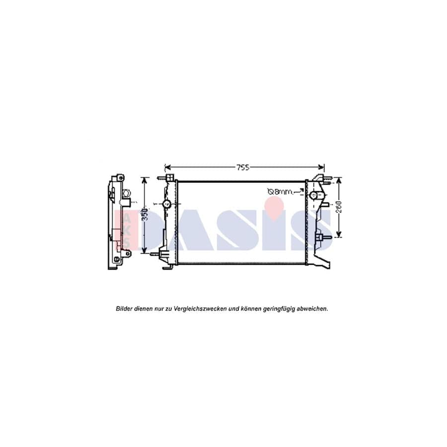 AKS Dasis 180084N Engine Radiator for Renault Fluence (L3_)